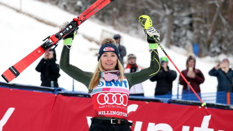 Mikaela Shiffrin pujotteli ylivoimaiseen voittoon kotikisassaan