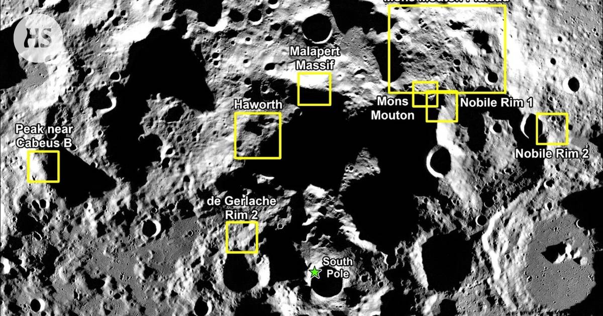 Nasa updated nine locations on the Moon, one of which Artemis III will land on