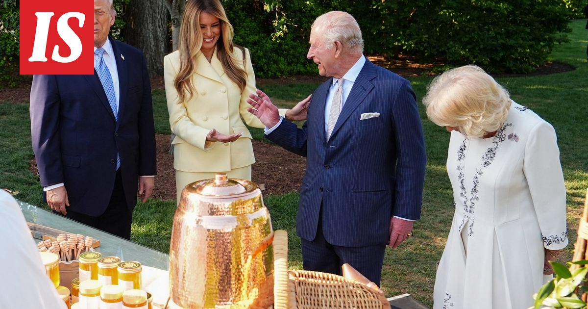 Trump esitteli mehiläispesää kuningasparille