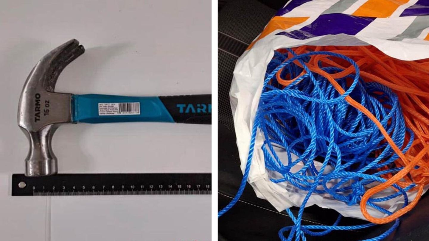 Prosecution: The web of the web tried to make a car by car and chased this hammer in hand until outsiders interrupted the act