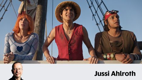 Olkihattuinen Monkey D. Luffy (I&ntilde;aki Godoy) mielii merirosvojen kuninkaaksi. One Piece -sarjassa n&auml;yttelev&auml;t my&ouml;s Emily Rudd ja Jacob Romero.