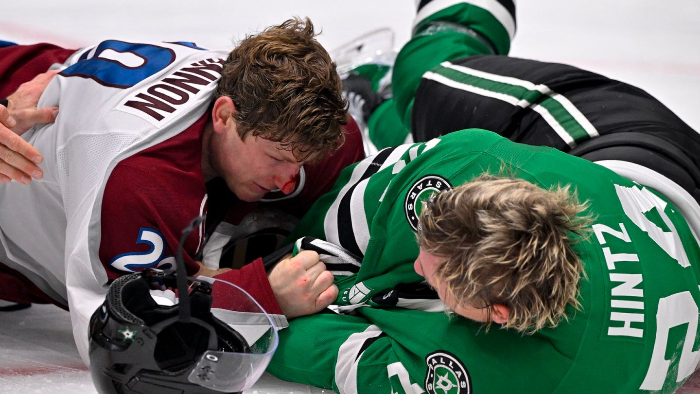 Roope Hintz sai naamaansa jälkiä – Nathan MacKinnon kommentoi tappelua