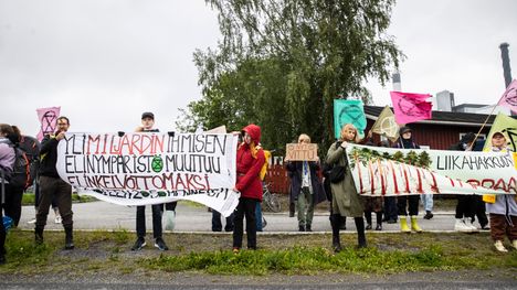Elokapina osoitti kesäkuussa 2025 mieltään Naistenlahden biovoimalaitoksella Tampereella. Mielenosoitus oli osa Kulovalkea-kampanjaa.