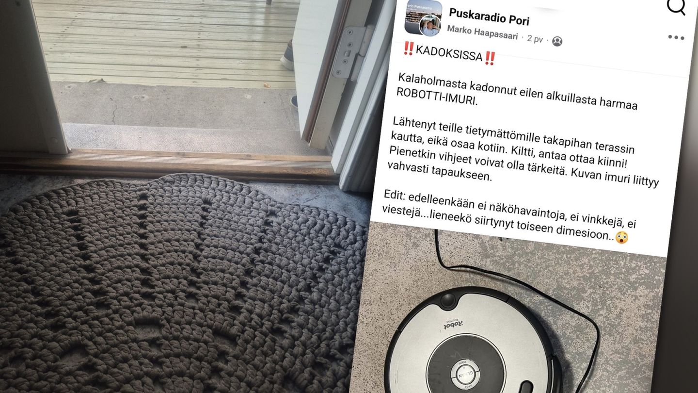Marko jätti robotti-imurinsa siivoamaan – sen jälkeen laitetta ei ole nähty