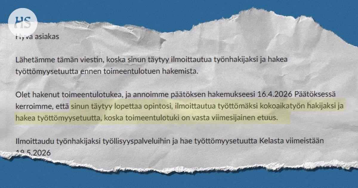 Sosiaaliturva | Kyllä: opiskelupaikasta pitää erota, jotta voi saada työttömyystukea