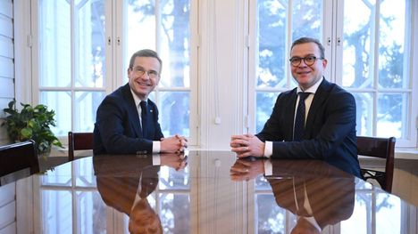 Pääministerit Ulf Kristersson ja Petteri Orpo (kok) keskustelivat aiemmin tänään Kesärannassa.