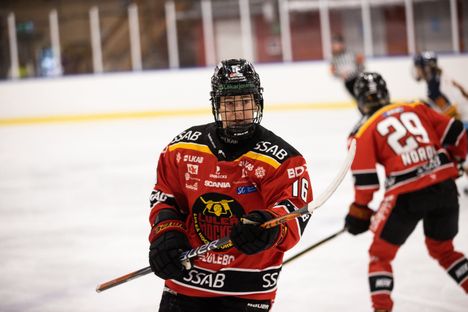 Petra Nieminen on voittanut neljä Ruotsin mestaruutta Luleån paidassa. Kuva viime kaudelta Luulajasta.