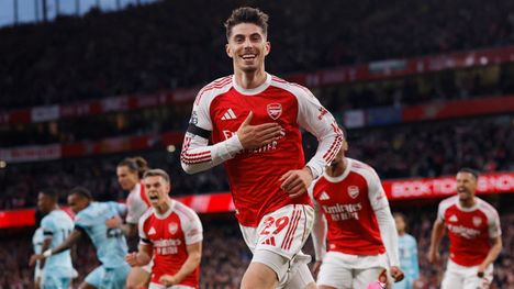 Kai Havertz juhli Arsenalin avausmaalia.