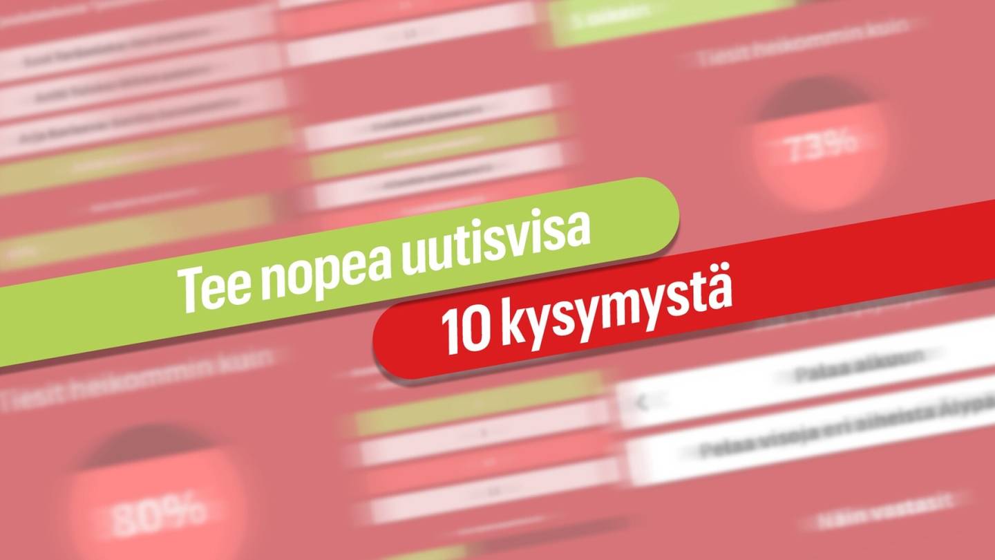 Tiistain nopea tietovisa – 10 kysymystä uutisista ja yleis­tiedosta!