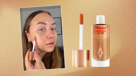 Video näyttää, millainen hehku Charlotte Tilburyn tuotteesta tulee.
