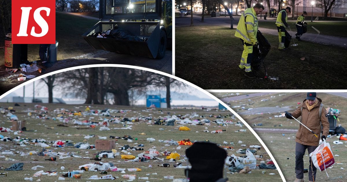 Keltaliiviset hahmot ilmestyivät Helsingin puistoihin keskellä yötä – Kaivopuistossa odotti irvokas näky