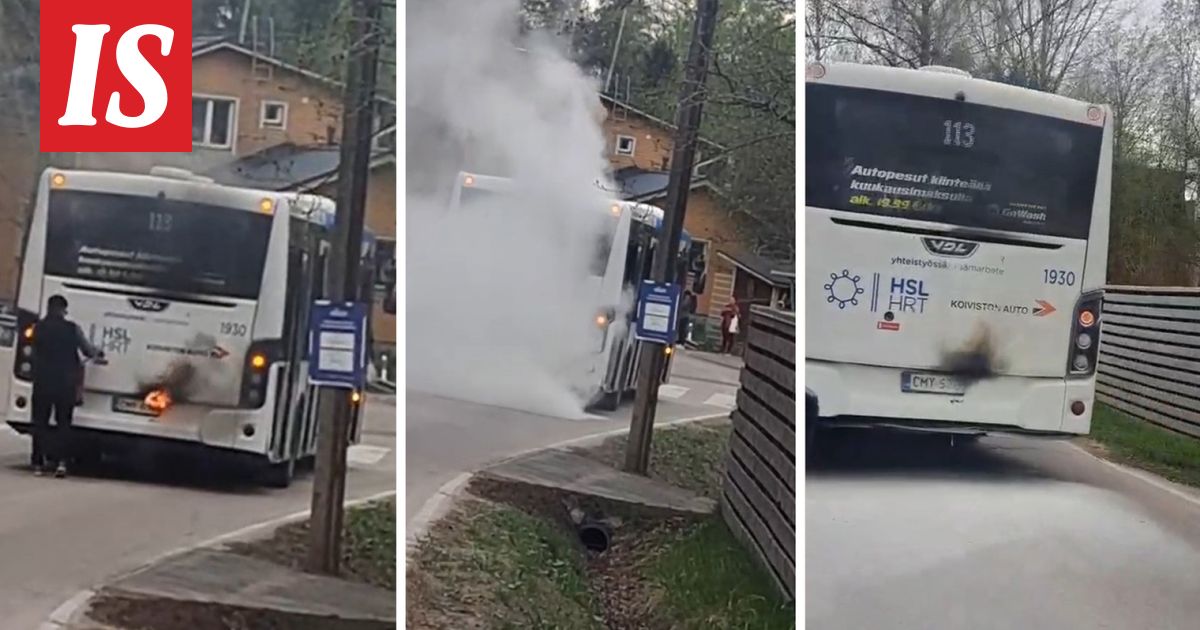 Bussi roihahti tuleen Espoossa – kuski toimi kylmänviileästi