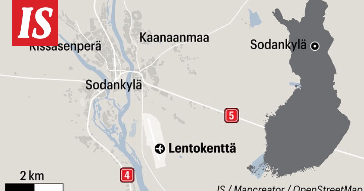 Hälytys ilma­liikenne­onnettomuudesta Sodan­kylässä