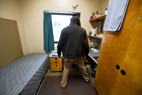 A prisoner photographed in his room in connection with the Ministry of Justice and the Criminal Sanctions Agency's Crime and Penalty Day in Vantaa Prison 2019.