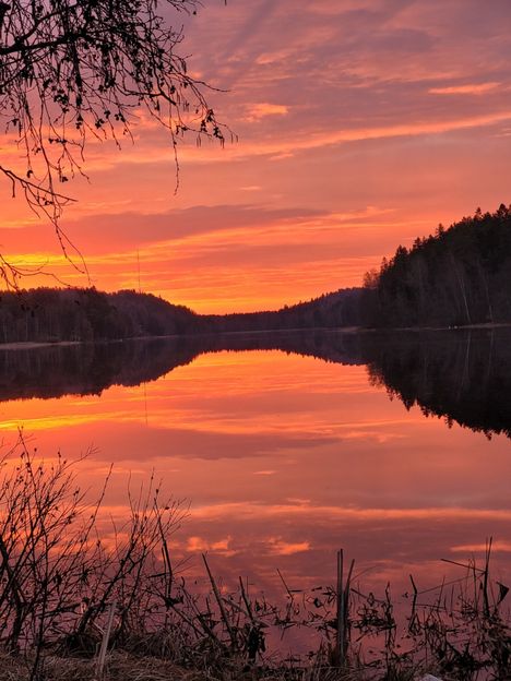 Marja-Liisa Naulapää kuvasi puolestaan Vihnusjärven auringonnousun 17. huhtikuuta.