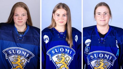 Naisleijonien Nokialta tuttu kolmikko Emilia Kyrkkö, Sanni Vanhanen ja Petra Nieminen.
