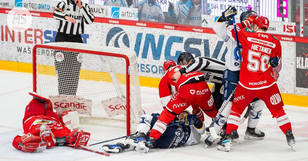 SM league: Masi Härkönen got a hard one