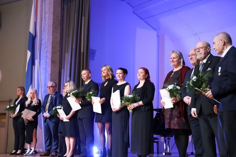 Itsenäisyyspäivää juhlistetaan jälleen perinteisin menoin Nokian Kerholassa. Kuva vuodelta 2022.