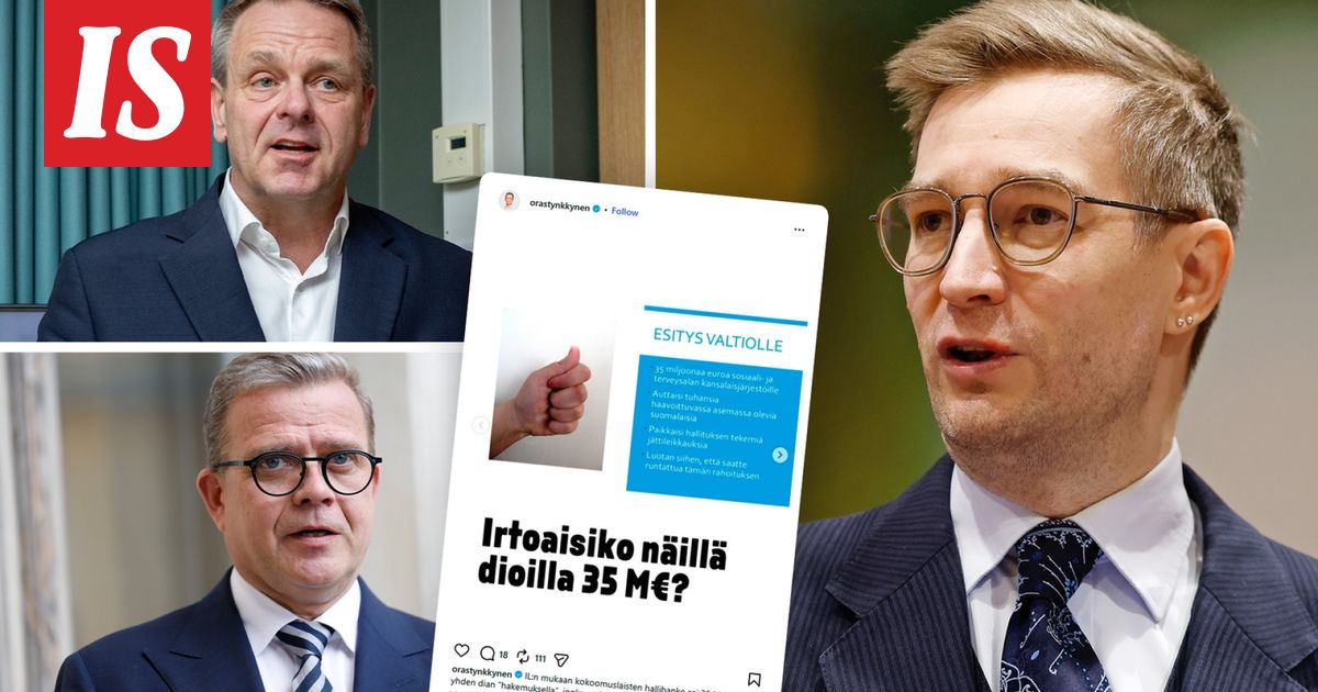 Oras Tynkkynen tehtaili rahoitushakemuksia Orpon hallitukselle Vapaavuoren tyylillä: ”Luotan siihen, että saatte runtattua”