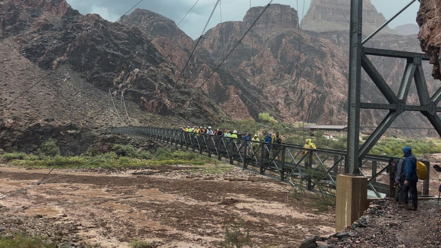 Grand Canyon flash flood kills two as more than 80 people are rescued