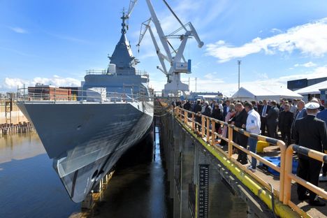 Navy’s first new Ostrobothnia-class ship was lowered to the water