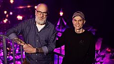 Tietoevryn Denny Royal ja Aalto yliopiston työelämäprofessori Miklu Silvanto puhuivat Slushissa.