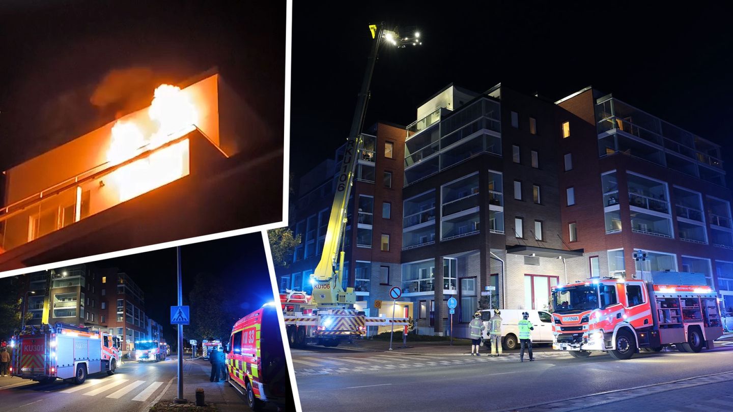 Vantaalla tulipalo kerrostalon ylimmän kerroksen saunatiloissa