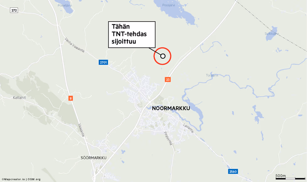 Oikaisuvaatimuksia TNT-tehtaan liikennejärjestelyistä