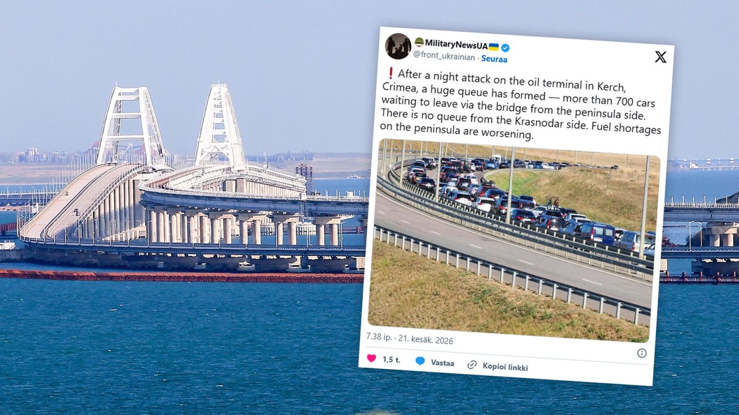 Kertshinsalmen sillalla jättimäiset jonot