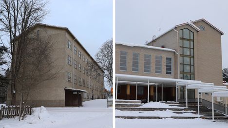 Kankaantaan koulussa (vas.) toimivat luokat 1–6 ja Nokianvirrassa luokat 7–9.