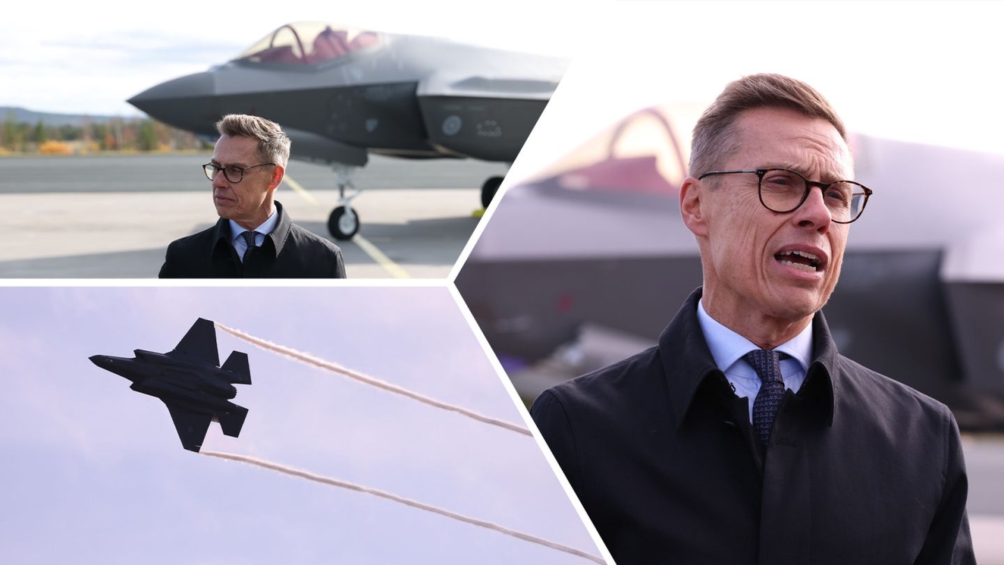 Stubb nimesi Suomen ensimmäisen F-35-hävittäjän Rovaniemellä