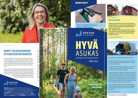 Kuvakaappaus Hyvä asukas -verkkolehdestä. Kaupunki lopettaa asukaslehden julkaisemisen.