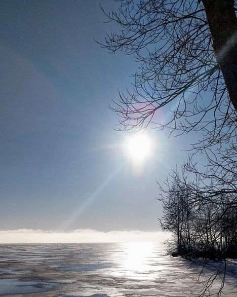 Pyhäjärvellä jopa merihenkistä tunnelmaa 6.2.2025. Kuvaaja: Marketta Sorsa