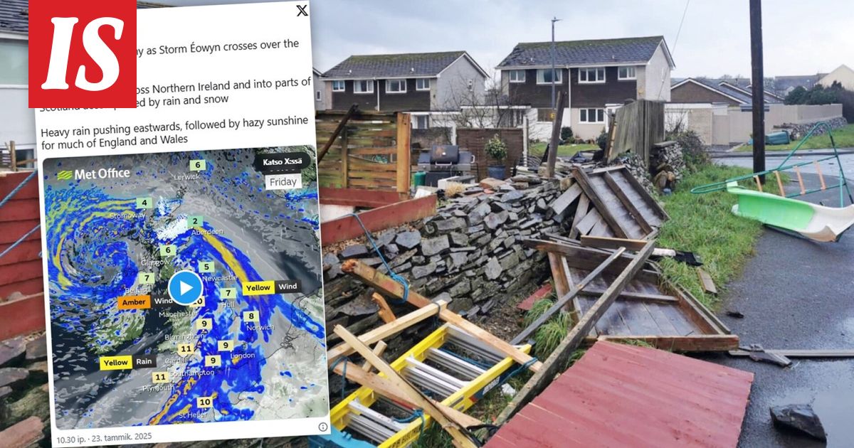 Eowyn-myrsky iskee Britteinsaarille ennätysvoimalla - Ilta-Sanomat