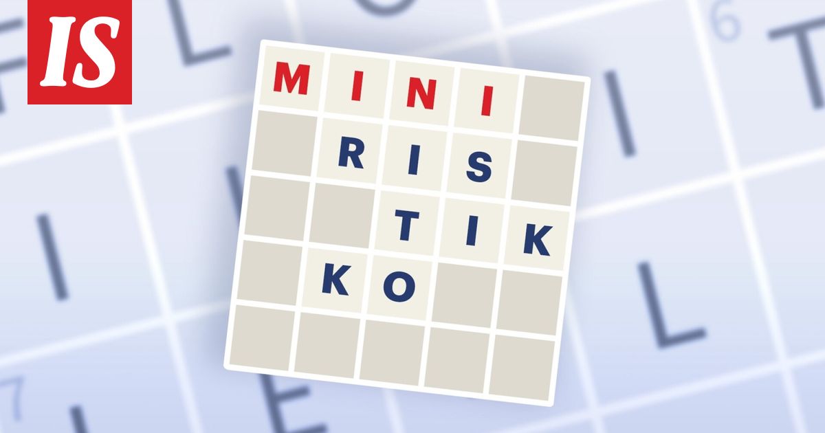 Ratkaise perjantain miniristikko