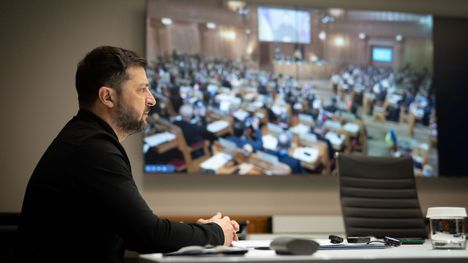 Zelenskyi puhui maanantaina Krimin foorumille etäyhteyksin.