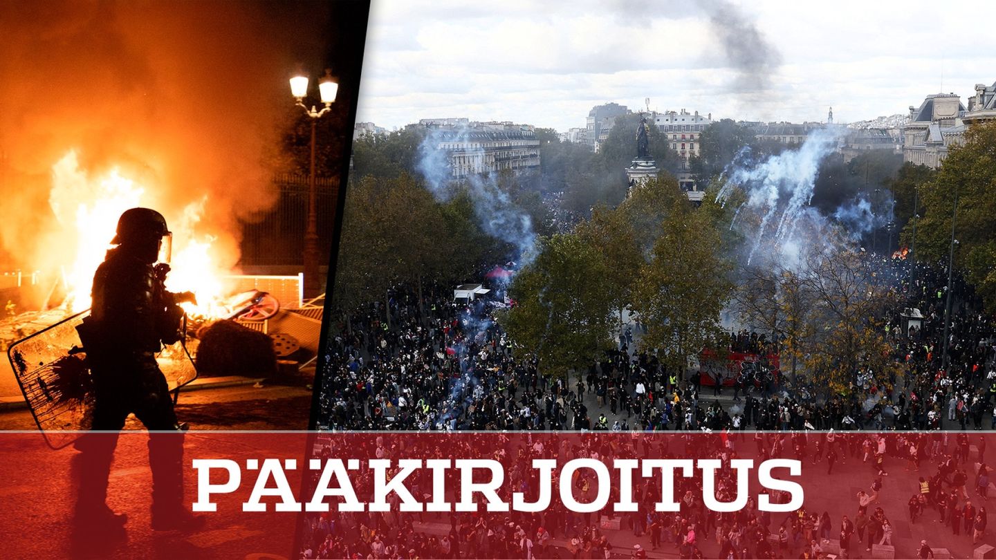 Pääkirjoitus: Ranska palaa – talouskriisin seuraukset iskisivät Suomeenkin