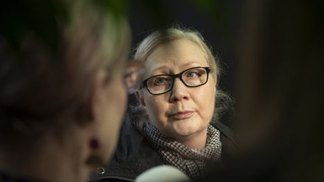 Anneli Auer saapui Varsinais-Suomen käräjäoikeuteen 21. lokakuuta.