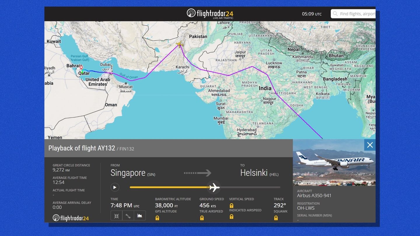 Finnair re -routed its flights due to the conflict of India and Pakistan