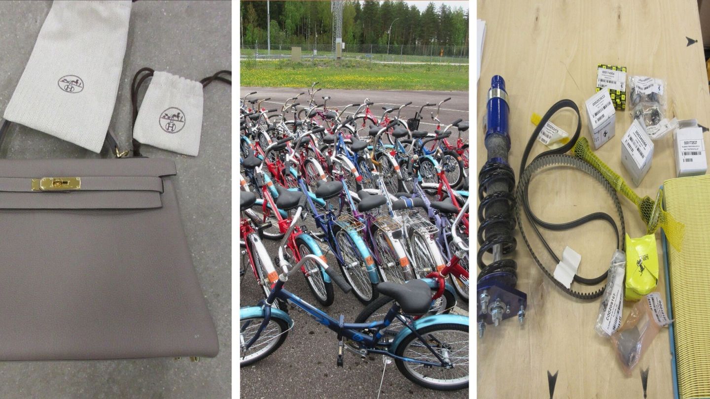 At the Customs auction you can yell at the spare parts of a bicycle, luxury bag or Ferrari