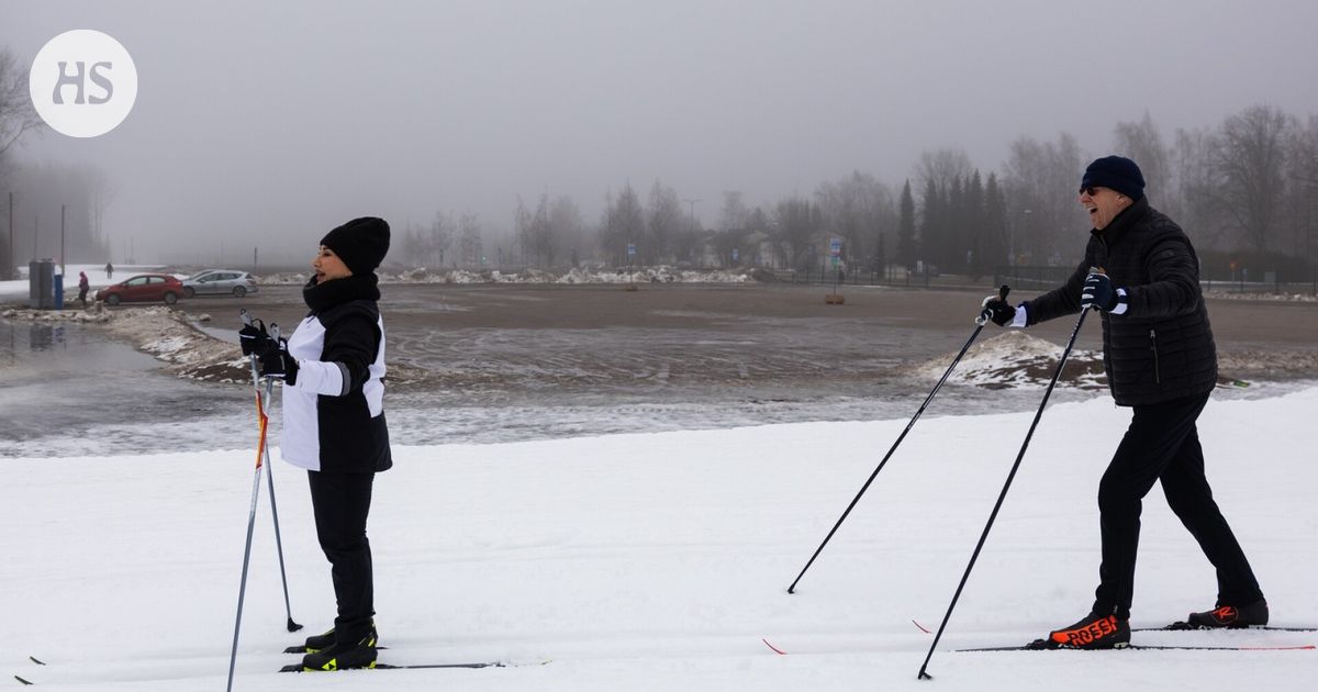 The gray and watery weather did not scare the skiers in Paloheinen – “the forces will come to a good mind”