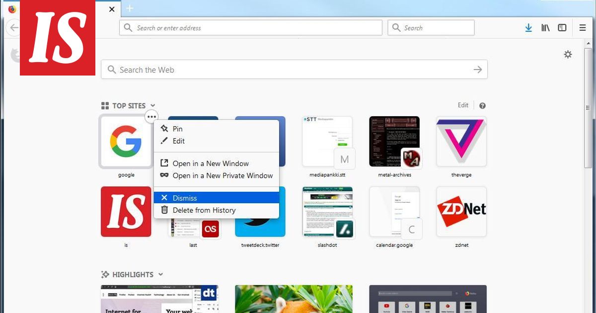 Firefox 59 parantaa muun muassa aloitusnäkymää ja kuvakaappaustoimintoa ...