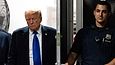 Donald Trump saapui oikeustalolle Manhattanilla torstaina.
