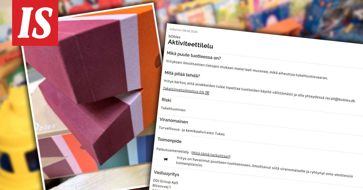 Vaara! Vie tämä lelu heti lapseltasi
