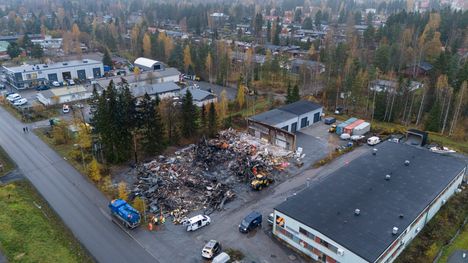 Tältä palopaikalla näytti lokakuun 24. päivä.