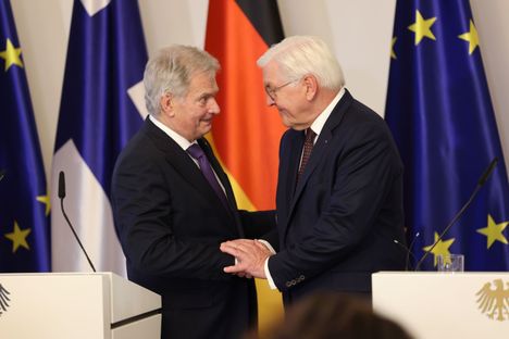 Presidentti Sauli Niinistö ja Saksan liittopresidentti Frank-Walter Steinmeier tapasivat keskiviikkona Bonnissa. 