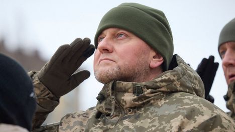 Kenraali Valeri Zalužnyi osallistui 24. helmikuuta 2023 seremoniaan, joka järjestettiin Venäjän hyökkäyksen yksivuotispäivän muistoksi.