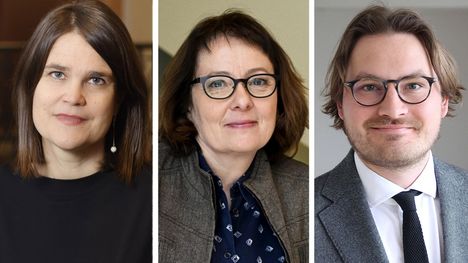 Johanna Kantola, Katalin Miklóssy ja Topi Juga.