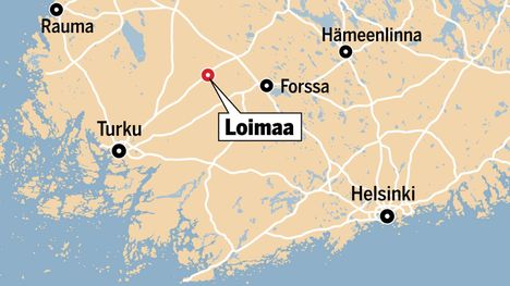 Onnettomuus tapahtui Loimaalla Varsinais-Suomessa.