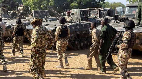 Nigerialaisia sotilaita Bornon osavaltiossa Koillis-Nigeriassa.